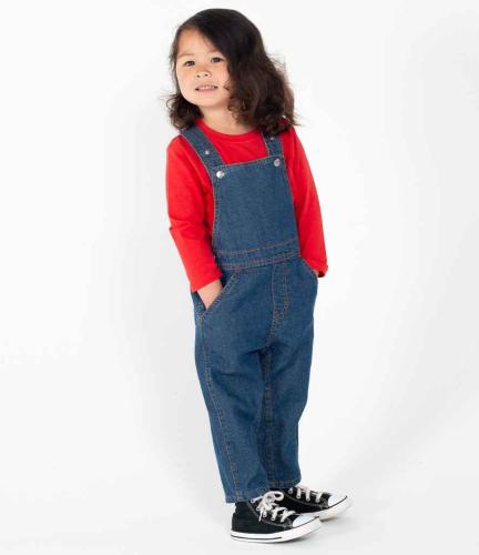 Larkwood Kids Denim Dungarees - BLU - 43435